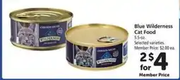 Safeway Blue Wilderness Cat Food offer