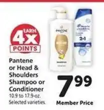 Safeway Pantene or Head & Shoulders Shampoo or Conditioner offer