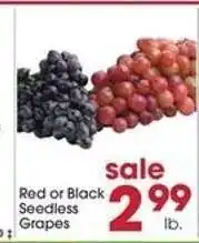 Giant Eagle Red or Black Seedless Grapes offer