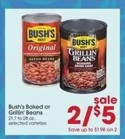 Giant Eagle Bush's Baked or Grillin' Beans offer