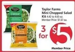 Safeway Taylor Farms Mini Chopped Salad Kit offer