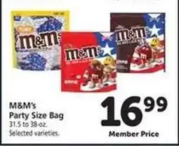 Safeway M&M'S Party Size Bag offer