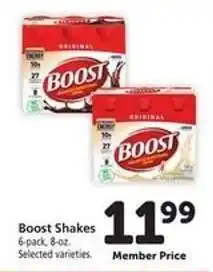 Safeway Boost Shakes offer