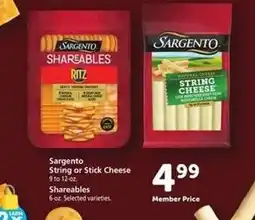 Safeway Sargento String or Stick Cheese offer