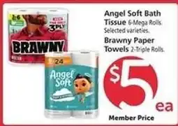 Safeway Angel Soft Bath Tissue & Brawny Paper Towels offer