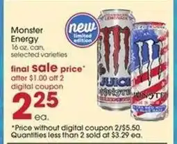 Giant Eagle Monster Energy offer