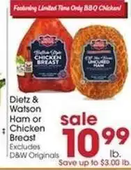 Giant Eagle Dietz & Watson Ham or Chicken Breast offer