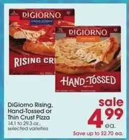 Giant Eagle DiGiorno Rising, Hand-Tossed, or Thin Crust Pizza offer