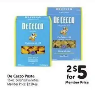 Safeway De Cecco Pasta offer