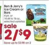 Giant Eagle Ben & Jerry's Ice Cream or Bars offer
