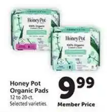 Safeway Honey Pot Organic Pads offer