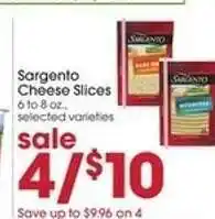 Giant Eagle Sargento Cheese Slices offer