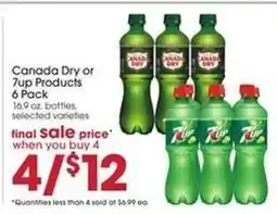 Giant Eagle Canada Dry or 7UP Products 6 Pack offer