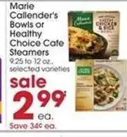 Giant Eagle Marie Callender's Bowls or Healthy Choice Café Steamers offer
