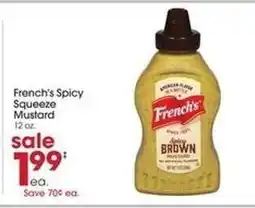 Giant Eagle French's Spicy Squeeze Mustard offer
