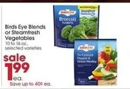 Giant Eagle Birds Eye Blends or Steamfresh Vegetables offer