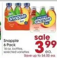 Giant Eagle Snapple 6 Pack offer