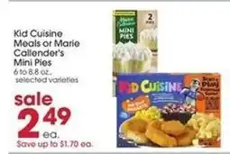 Giant Eagle Kid Cuisine Meals or Marie Callender's Mini Pies offer