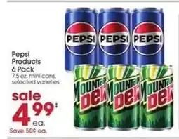 Giant Eagle Pepsi Products 6 Pack offer