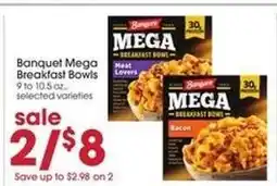 Giant Eagle Banquet Mega Breakfast Bowls offer
