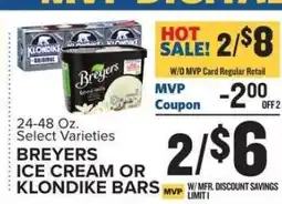 Food Lion Breyers Ice Cream or Klondike Bars offer