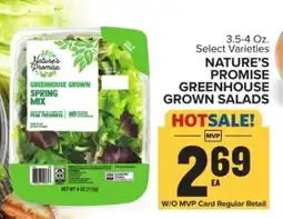 Food Lion NATURE'S PROMISE GREENHOUSE GROWN SALADS offer