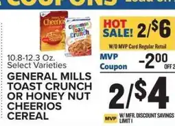 Food Lion General Mills Toast Crunch or Honey Nut Cheerios Cereal offer