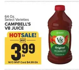 Food Lion Campbell's V8 Juice offer