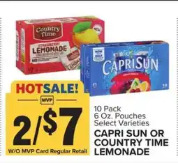 Food Lion Capri Sun or Country Time Lemonade offer