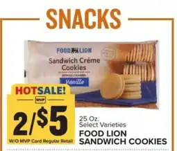 Food Lion FOOD LION SANDWICH COOKIES offer