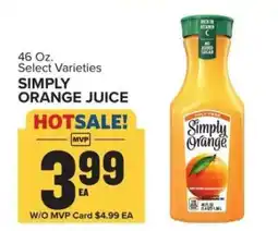 Food Lion Simply Orange Juice offer