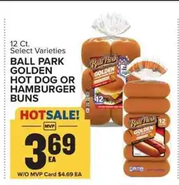 Food Lion Ball Park Golden Hot Dog or Hamburger Buns offer