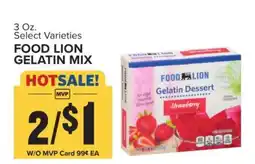 Food Lion FOOD LION GELATIN MIX offer