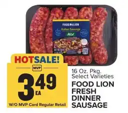 Food Lion FOOD LION FRESH DINNER SAUSAGE offer