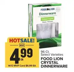 Food Lion FOOD LION CRYSTAL DINNERWARE offer