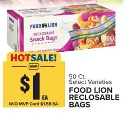 Food Lion FOOD LION RECLOSABLE BAGS offer