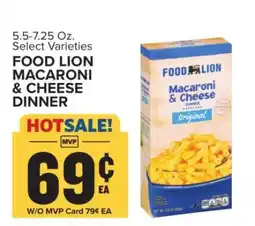 Food Lion FOOD LION MACARONI & CHEESE DINNER offer