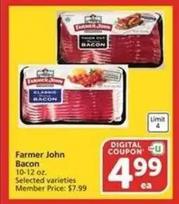 Albertsons Farmer John Bacon offer