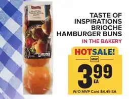 Food Lion Taste of Inspirations Brioche Hamburger Buns offer