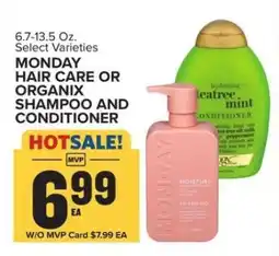 Food Lion Monday Hair Care or Organix Shampoo and Conditioner offer