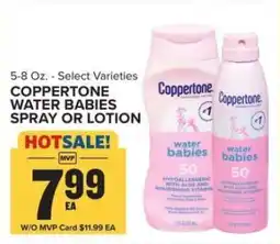 Food Lion Coppertone Water Babies Spray or Lotion offer