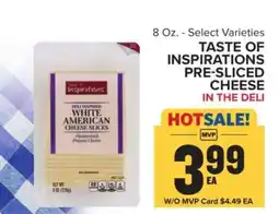 Food Lion Taste of Inspirations Pre-Sliced Cheese offer