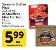 Albertsons Screamin Sicilian Pizza or Stouffer's Meal For Two offer
