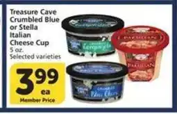 Albertsons Treasure Cave Crumbled Blue or Stella Italian Cheese Cup offer