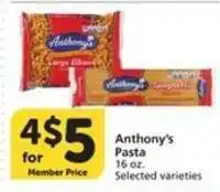 Albertsons Anthony's Pasta offer
