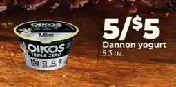 Hy-Vee Oikos Triple Zero Yogurt offer