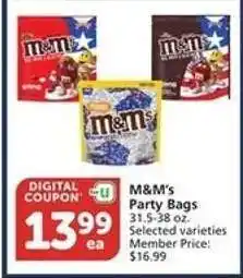 Albertsons M&M's Party Bags offer