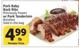 Albertsons Pork Baby Back Ribs or Pork Tenderloin offer