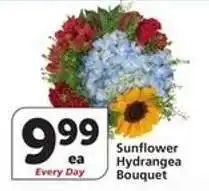 Albertsons Sunflower Hydrangea Bouquet offer
