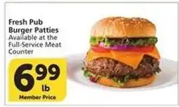 Albertsons Fresh Pub Burger Patties offer